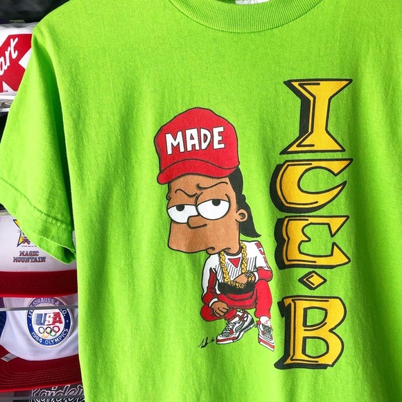 Bart Simpsons MADE Ice-B Cartoon Parody Rap Tee - Size Medium - Picture 1 of 7